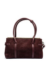 Zen Collection Faux Leather Colour Block Shoulder Bag, Wine