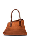 Zen Collection Faux Suede Asymmetrical Grab Bag, Tan