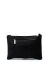 Zen Collection Faux Suede Stud Detail Clutch, Black