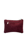 Zen Collection Faux Suede Stud Detail Clutch, Wine
