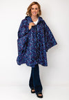 Serafina Collection One Size Star Rain Poncho, Navy