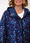 Serafina Collection One Size Star Rain Poncho, Navy
