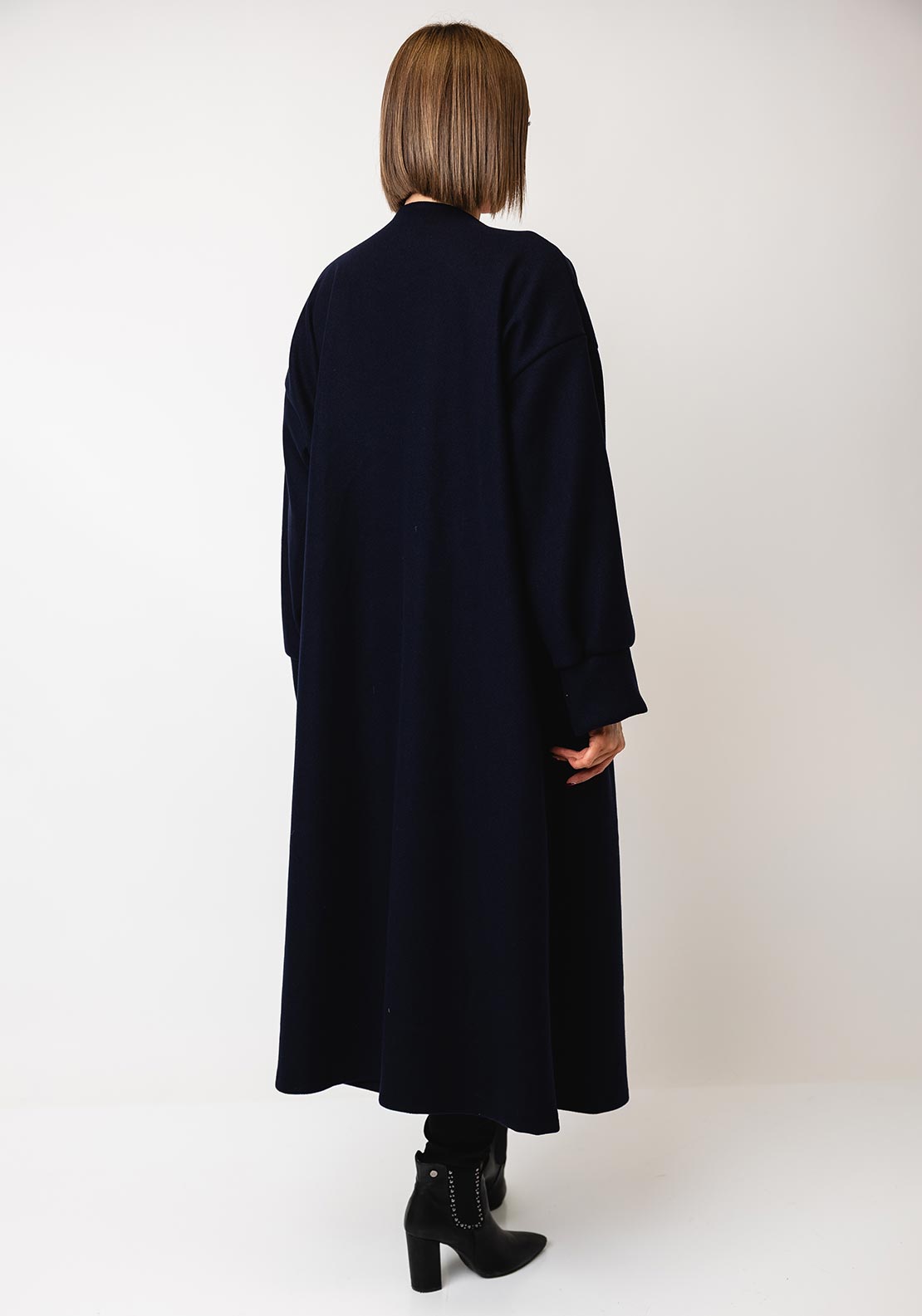 Serafina Collection One Size Wool Blend Coat, Navy