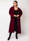 Serafina Collection One Size Wool Blend Coat, Wine