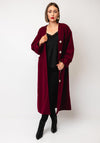 Serafina Collection One Size Wool Blend Coat, Wine