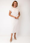 Serafina Plain Casual Midi Dress, Light Pink
