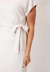 Serafina Plain Casual Midi Dress, Light Pink