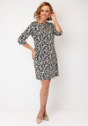 Serafina Butterfly Shift Midi Dress, Black Multi