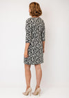 Serafina Butterfly Shift Midi Dress, Black Multi