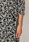 Serafina Butterfly Shift Midi Dress, Black Multi