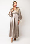 Serafina Collection Satin Effect Maxi Dress, Taupe