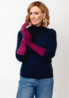Serafina Collection Cotton Blend Long Gloves, Purple