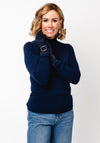 Serafina Collection Faux Suede Gloves, Navy