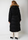 Serafina Collection Longline with Faux Fur Detail Coat, Black