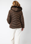 Serafina Collection Hood with Faux Fur Detail Coat, Taupe