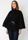 Serafina Collection One Size Belted Cape, Black