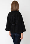 Serafina Collection One Size Belted Cape, Black
