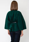 Serafina Collection One Size Belted Cape, Green