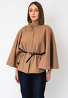 Serafina Collection One Size Belted Cape, Taupe