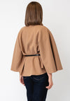 Serafina Collection One Size Belted Cape, Taupe