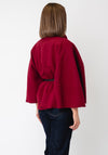 Serafina Collection One Size Belted Cape, Wine