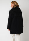 Serafina Collection Quilted with Hood Coat, Black