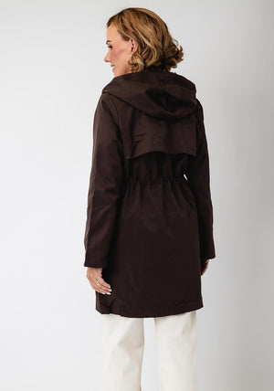 Serafina Collection Reversible Raincoat, Brown