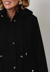 Serafina Collection Longline Raincoat, Black