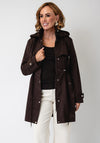 Serafina Collection Longline Raincoat, Brown