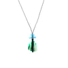 Serafina Collection Resin Pendant Long Necklace, Green