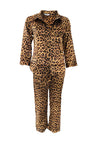 Serafina Collection Animal Satin Pyjama Set, Brown