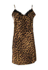 Serafina Collection Animal Satin Strappy Nightdress, Brown