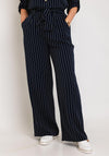 Serafina Collection Wide Leg Striped Culottes, Navy & White
