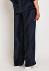 Serafina Collection Wide Leg Striped Culottes, Navy & White
