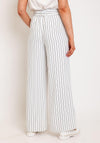 Serafina Collection Wide Leg Striped Culottes, White & Navy