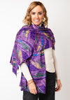 Serafina Collection Botanical Print Pashmina, Purple Multi