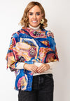 Serafina Collection Abstract Print Pashmina, Blue Multi