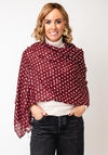 Serafina Collection Polka Dot Scarf, Wine