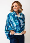 Serafina Collection Paint Swatch Print Scarf, Blue