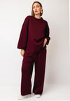 Serafina Collection One Size Sweatshirt and Trouser Co-Ord, Wine