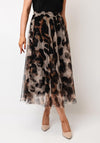 Serafina Collection One Size Leopard Print Tulle Skirt, Multi