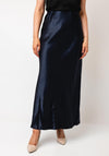 Serafina Collection Satin Effect Maxi Skirt, Navy