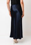 Serafina Collection Satin Effect Maxi Skirt, Navy