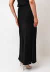 Serafina Collection Satin Maxi Slip Skirt, Black