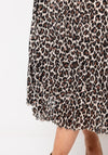 Serafina Collection One Size Pleated Skirt, Leopard