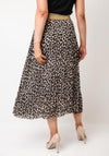 Serafina Collection One Size Pleated Skirt, Leopard