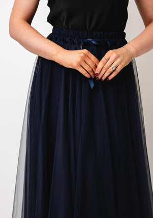 Serafina Collection One Size Tulle Skirt, Navy