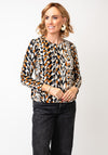 Sunday Abstrast Print Jersey Top, Tan