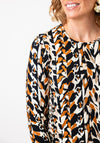 Sunday Abstrast Print Jersey Top, Tan