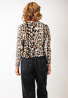 Sunday Abstrast Print Jersey Top, Tan